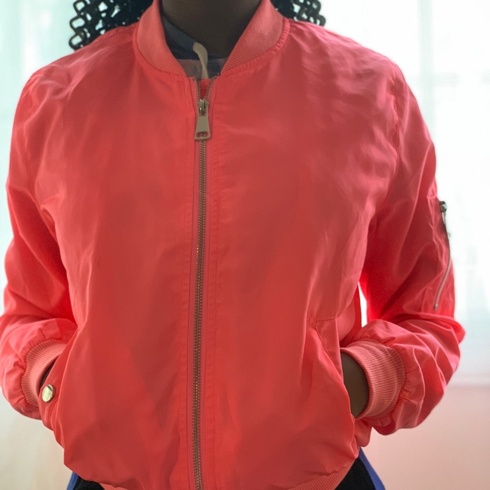 PINK FASHIONNOVA BOMBER JACKET